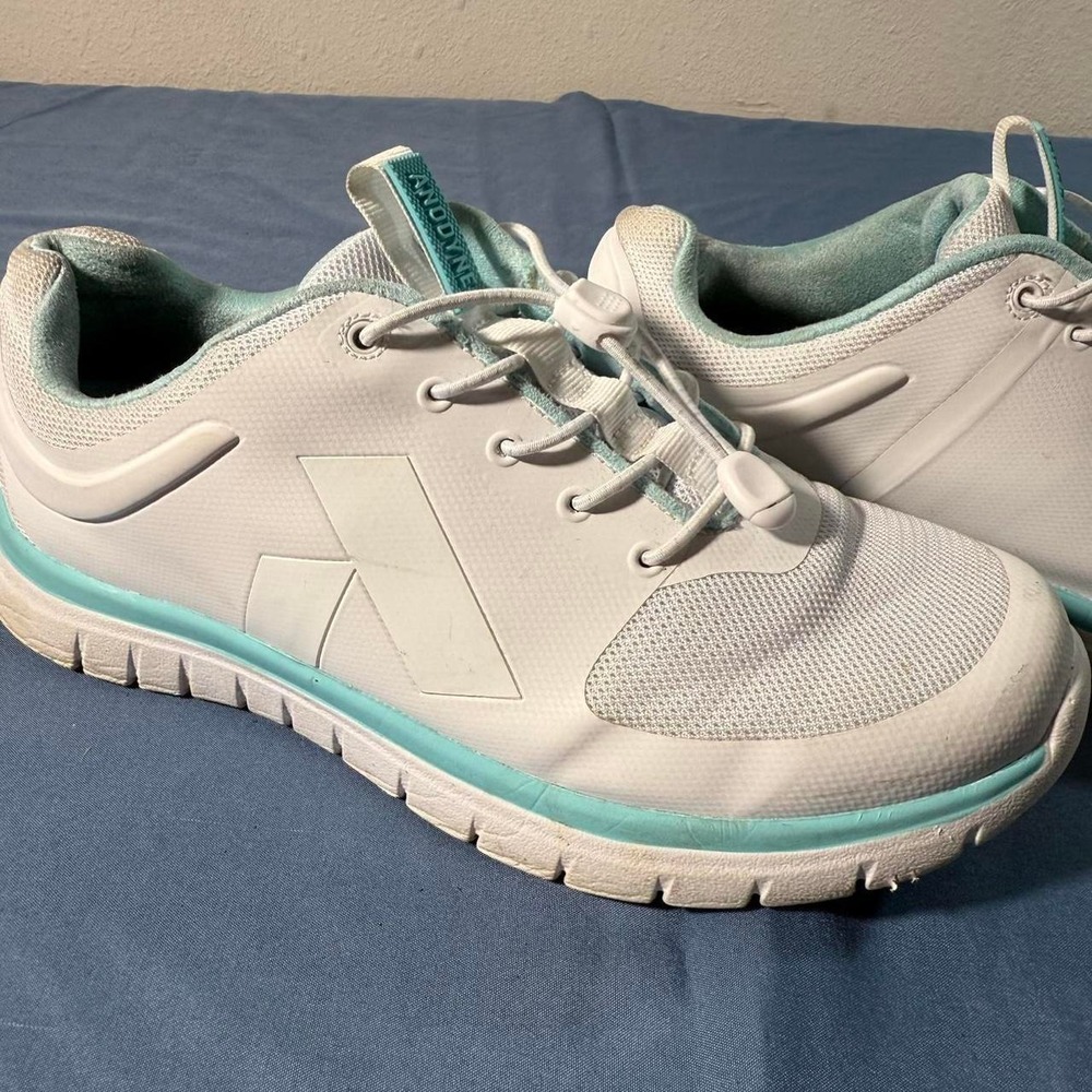 Anodyne Women's Sport Runner Shoes White Teal Size 8.5 Sneaker - Picture 2 of 8